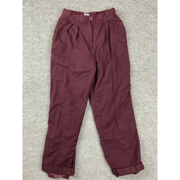 Rena Rowan Pants - Vintage Rena Rowan for Saville Wool Dress Pants w/ Lining Women's 8 Maroon